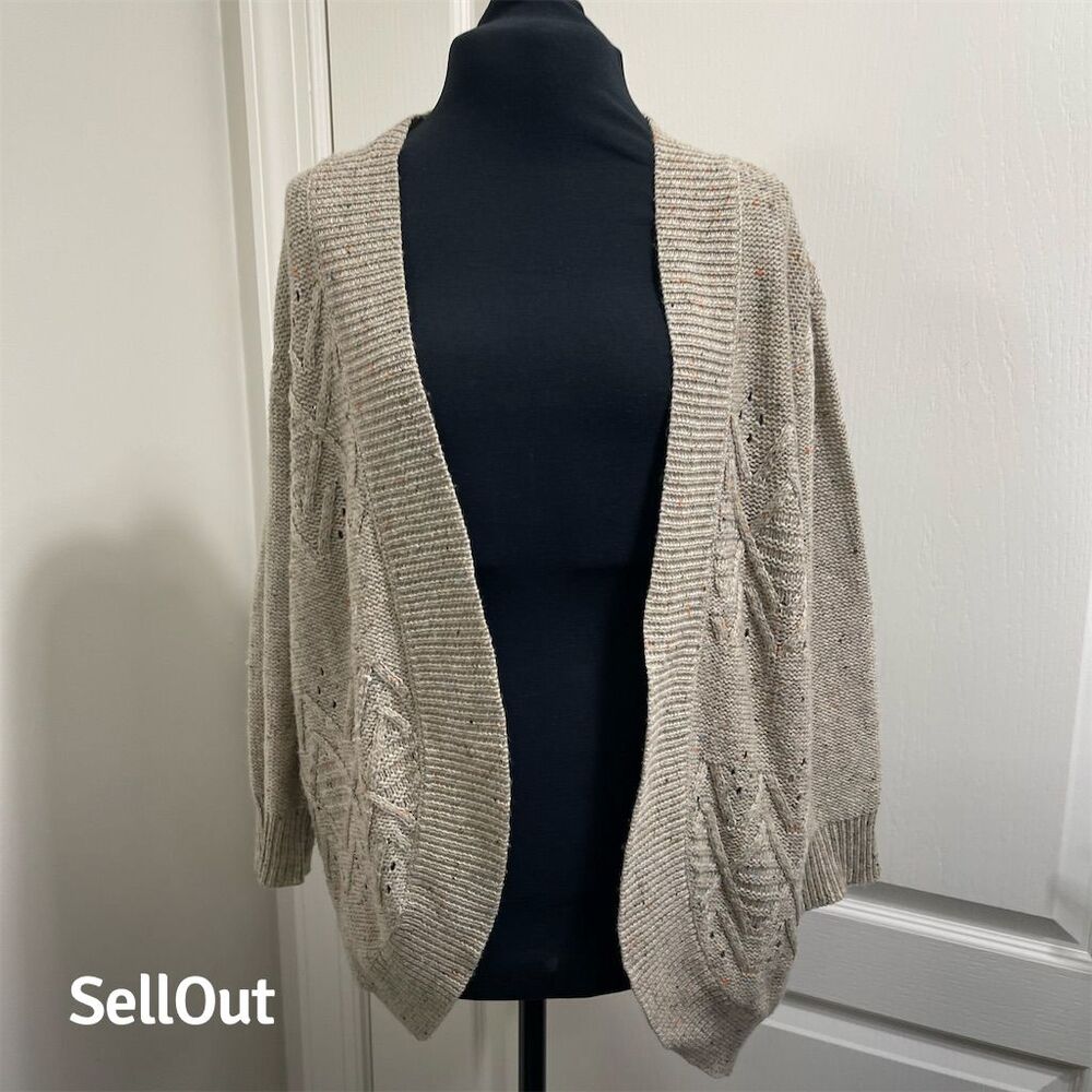 Sonoma Women's PXL Multicolor Cardigan Sweater Open Front Long Sleeve  (sku270)